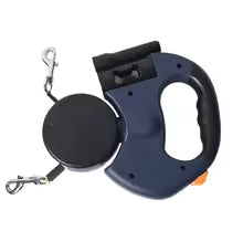 Dual-End Retractable Dog Leash-Expandable 2-Dog Leash 3M for Walking & Gardening, Hands-Free Tether (CE Certified)