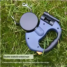 Dual-End Retractable Dog Leash-Expandable 2-Dog Leash 3M for Walking & Gardening, Hands-Free Tether (CE Certified)