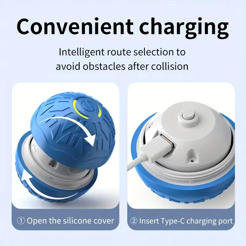 Smart Automatic Rolling Dog Ball – USB Rechargeable Interactive Toy