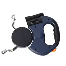 Dual-End Retractable Dog Leash-Expandable 2-Dog Leash 3M for Walking & Gardening, Hands-Free Tether (CE Certified)