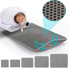 Large Waterproof Cat Litter Mat – Non-Slip Double-Layer Litter Trapping Pad